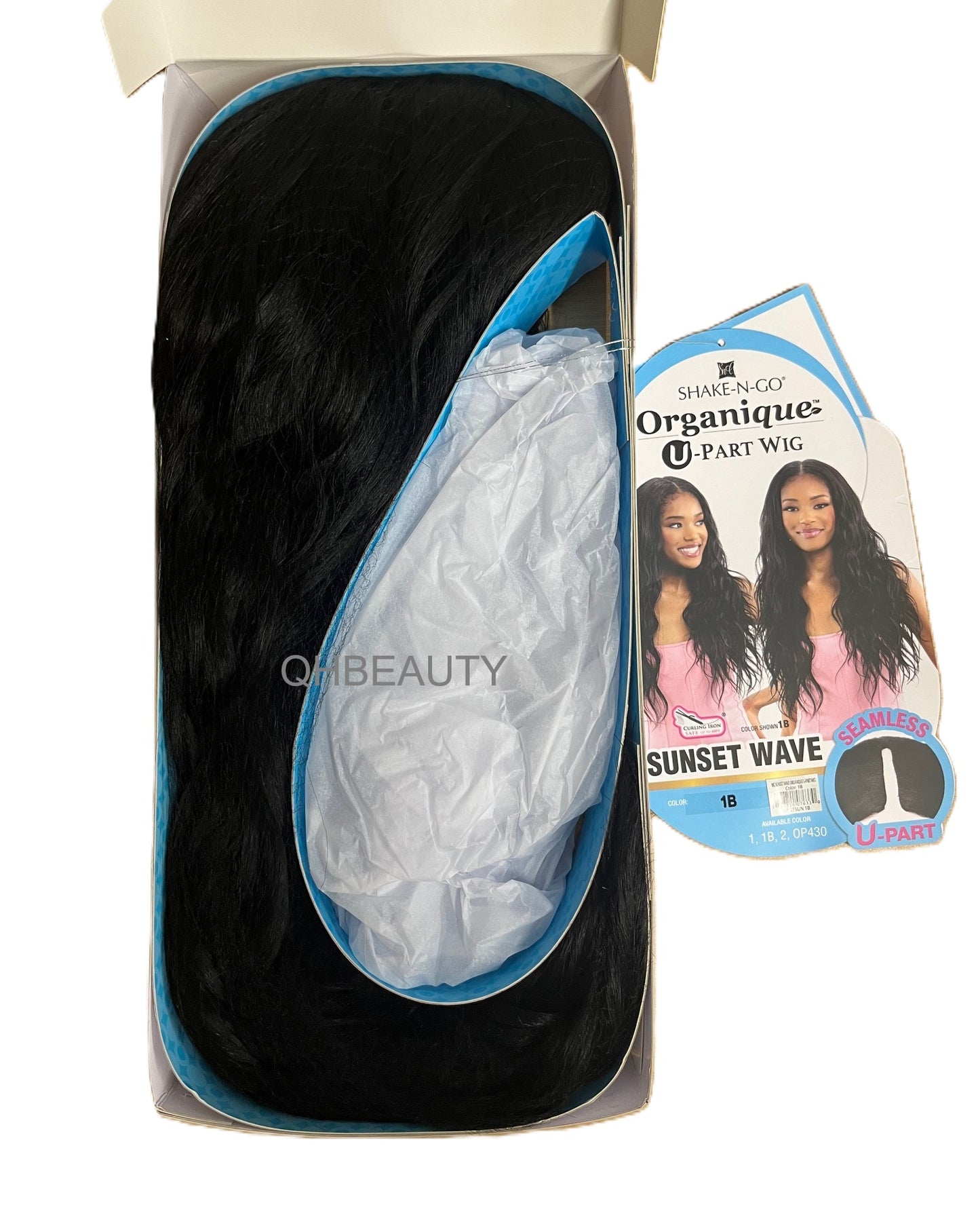 Shake N Go Organique U-Part 100% Hand Tied Curly Wavy Hair Wig - SUNSET WAVE