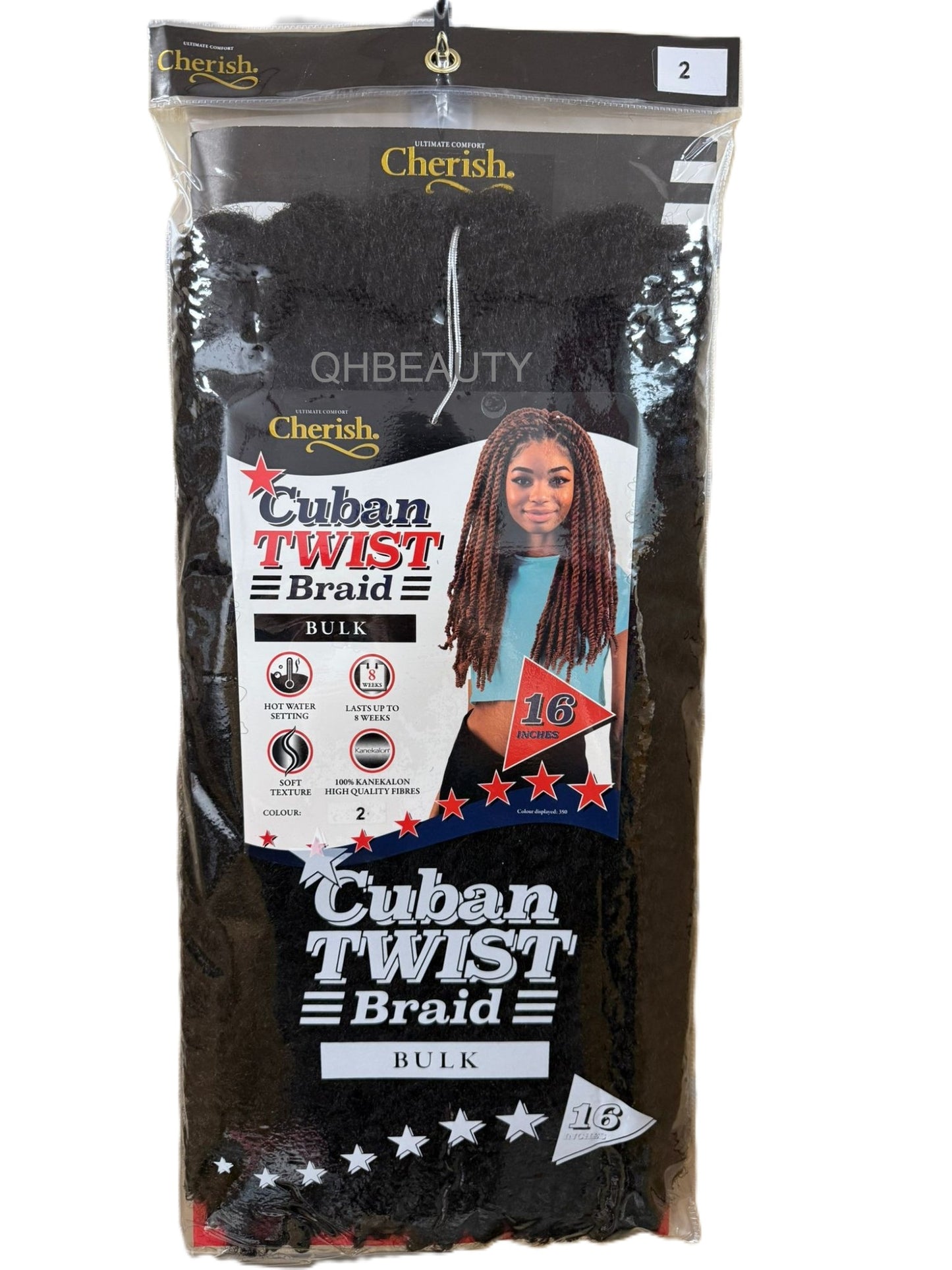 Cherish Synthetic Afro Hair Extension Bulk V/Pack - 3 X CUBAN TWIST BRAID 16''
