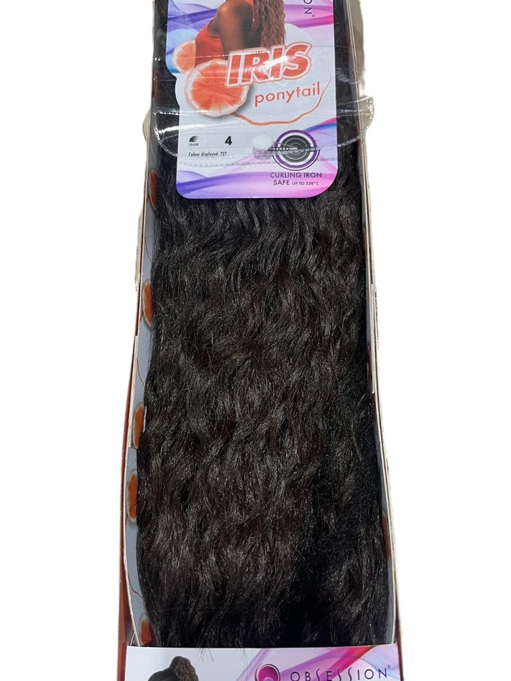 Obsession Synthetic Drawstring Curly Long Hair Ponytail - IRIS