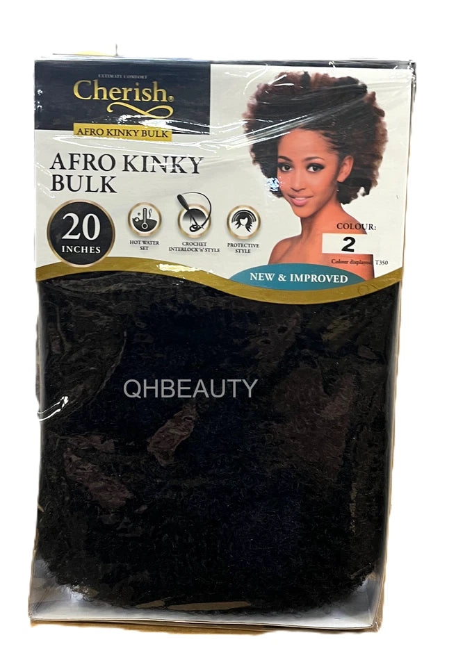 Cherish Afro Kinky Bulk Twist Crochet Hair Extensions 20'' New Improved Quality