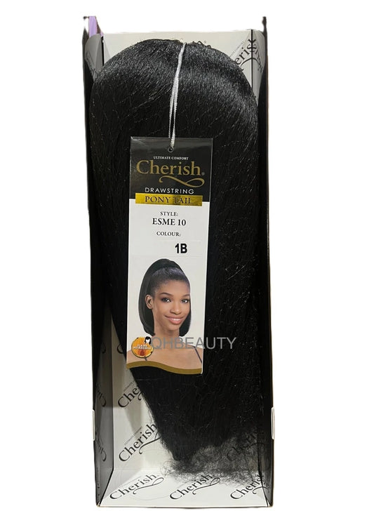 Cherish Synthetic Drawstring Yaky Straight Ponytail Hair Extension – Esme 10"