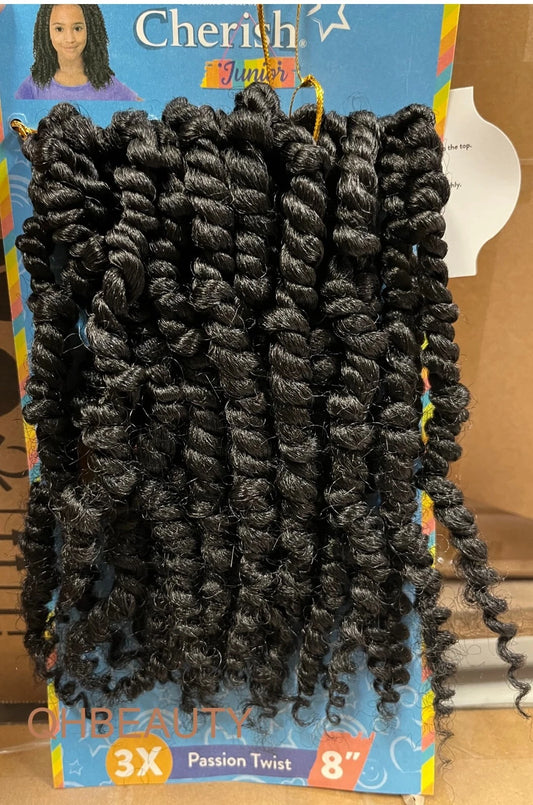 Cherish Synthetic Junior Kids Crochet Braid Hair Extension – Passion Twist 8"