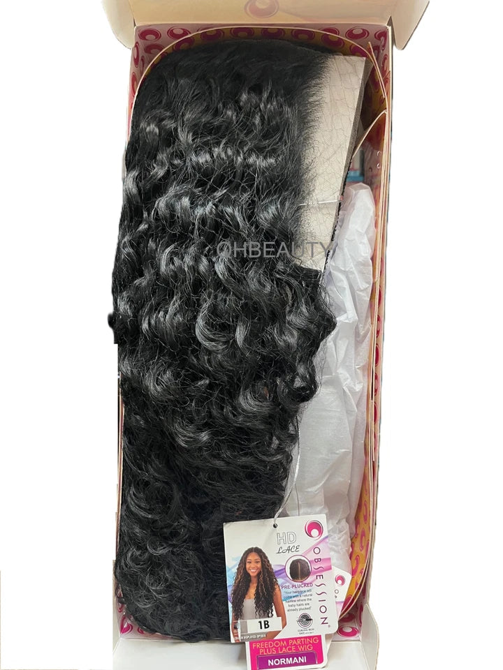 Obsession Normani HD Lace Curly Synthetic Hair Wig Free Parting, Heat Resistant