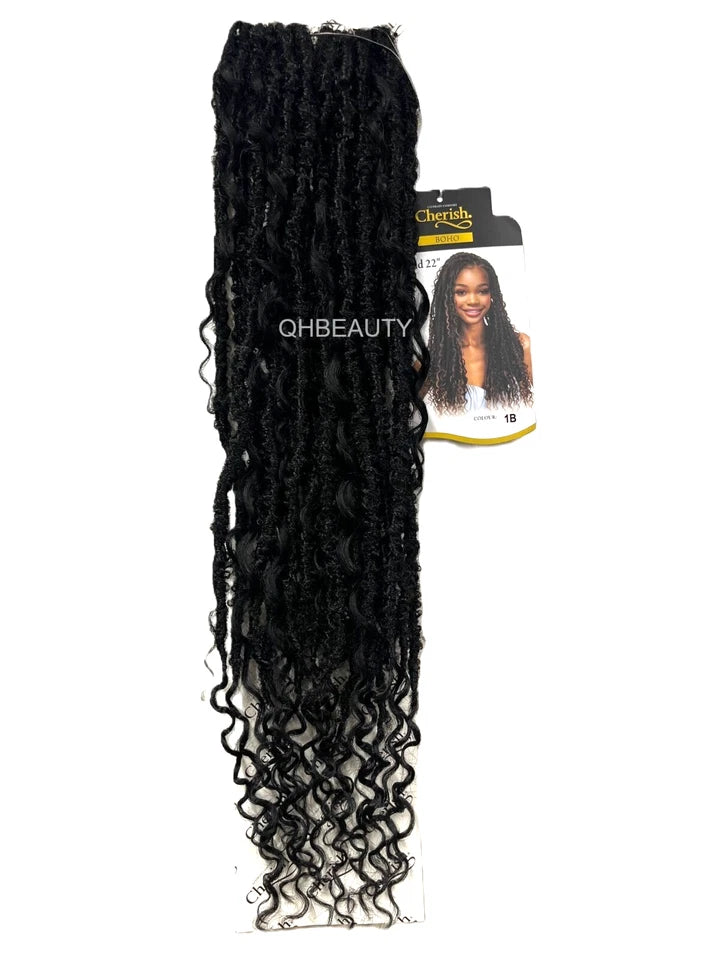 Cherish Synthetic Curly pre Loop Crochet Hair Extension - BOHO BRAID 22 INCH