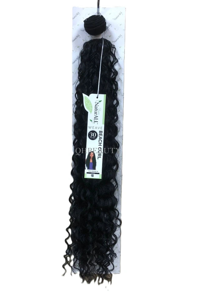 NaturAll Synthetic Long Curly Hair Extension Weave – Beach Curl 30"