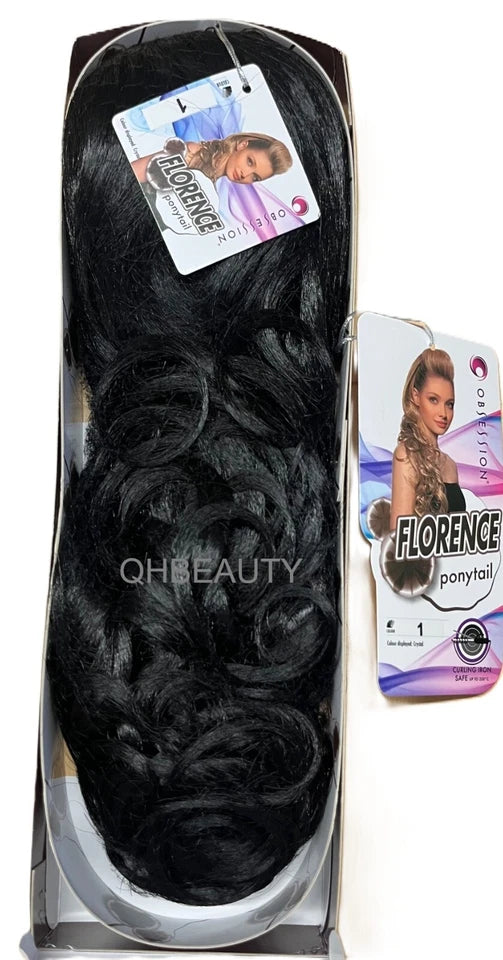 Obsession Synthetic Drawstring Curly Long Hair Ponytail- FLORENCE