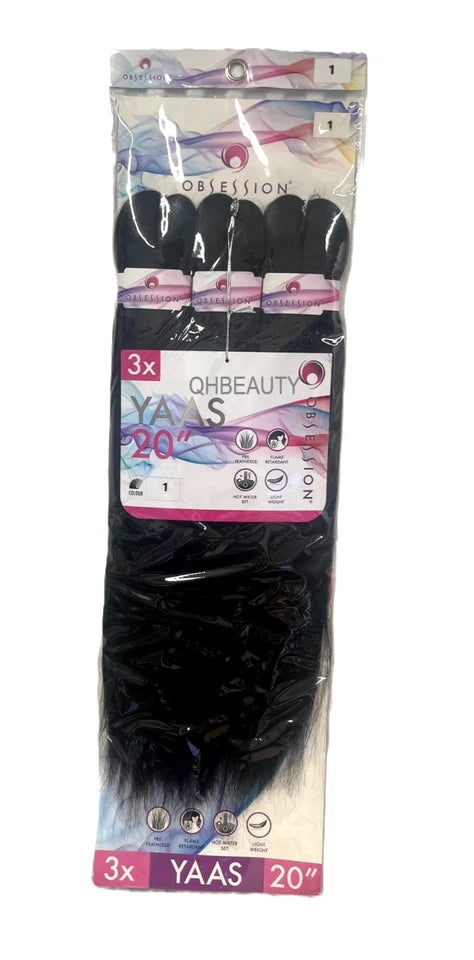 Obsession Synthetic Crochet Yaky Straight Braid Hair Extension - 3 X YAAS 20''