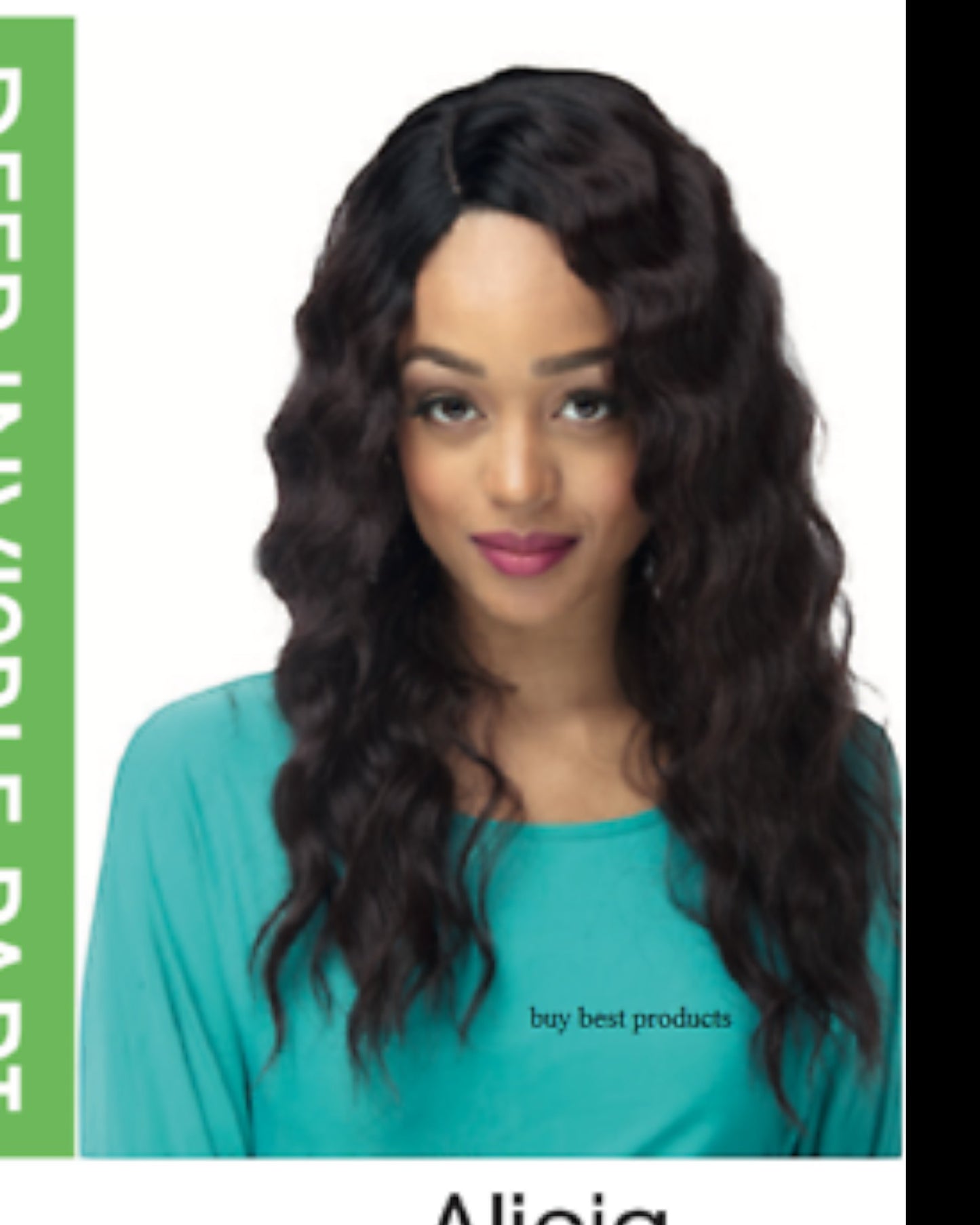 Impression Synthetic Invisible L Part Lace Curly Hair Wig - Alicia