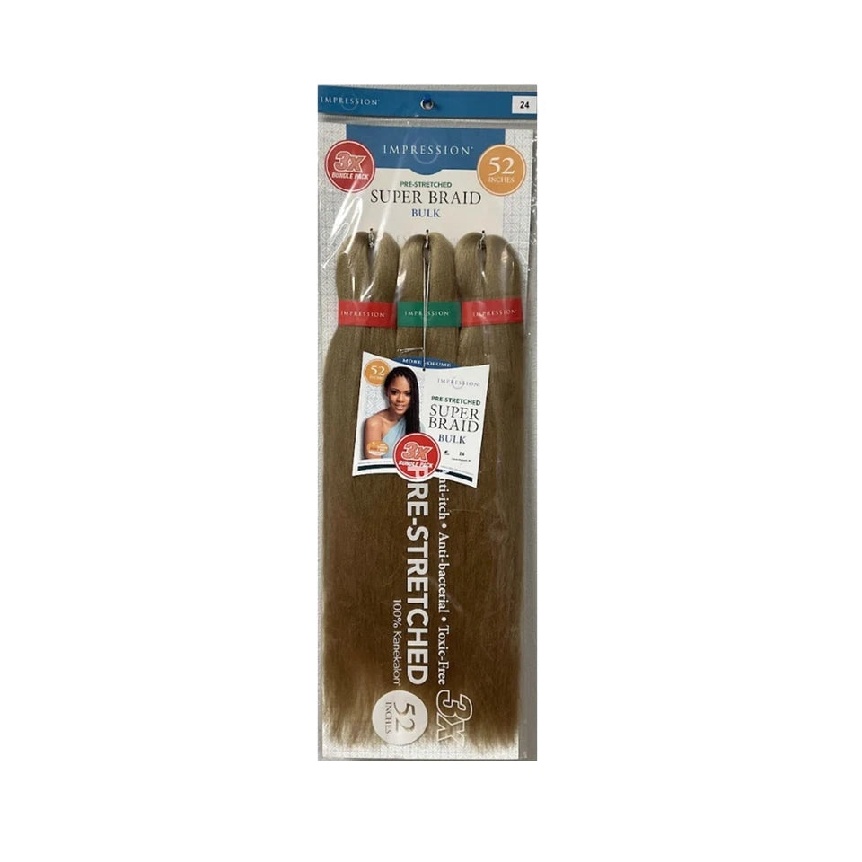 Impression Synthetic Pre-Stretched Crochet Hair Extensions - Super Braid 52 "
