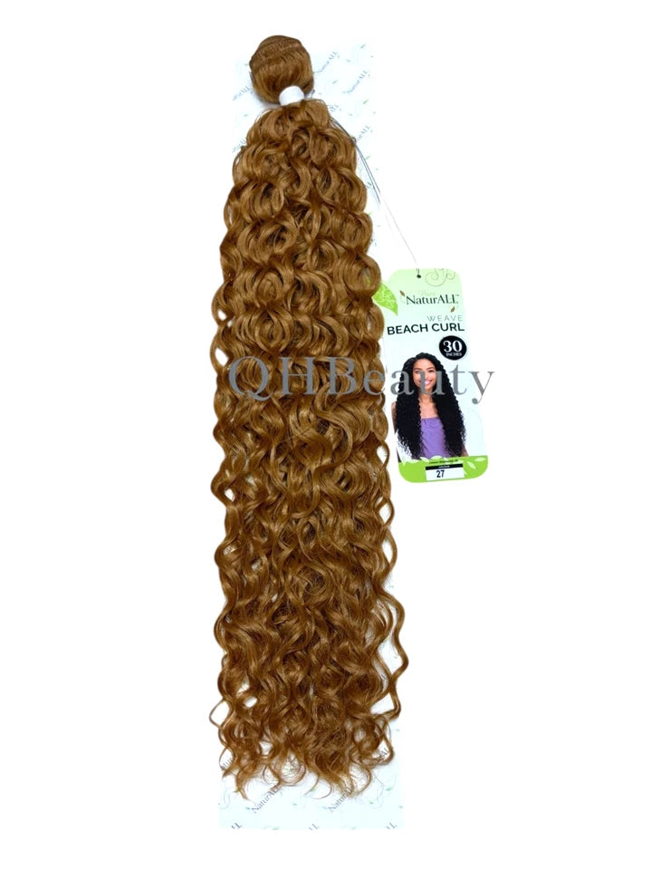 NaturAll Synthetic Long Curly Hair Extension Weave – Beach Curl 30"