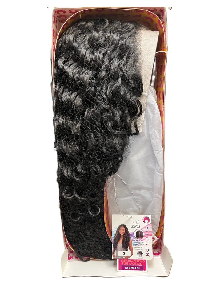 Obsession Normani HD Lace Curly Synthetic Hair Wig Free Parting, Heat Resistant