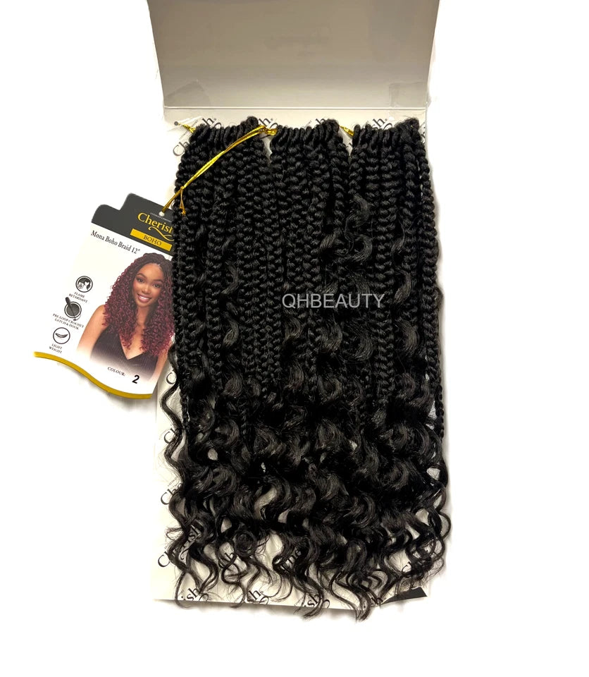 Cherish Synthetic Curly pre Loop Crochet Hair Extension - MONA BOHO BRAID 12