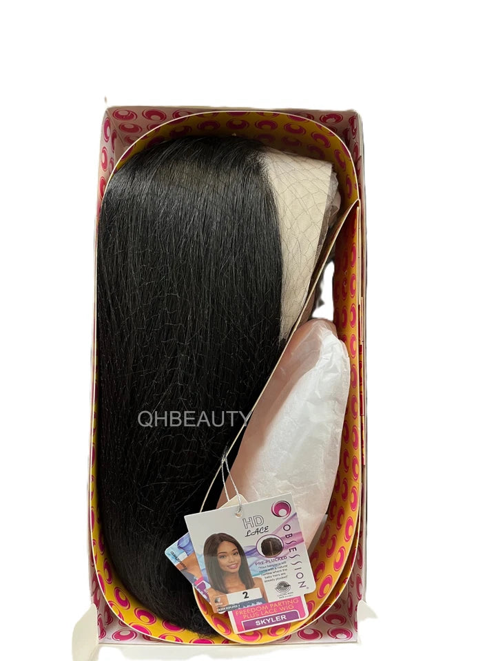 Obsession Synthetic Freedom Parting Plus HD Lace Blunt Cut Hair Wig - SKYLER
