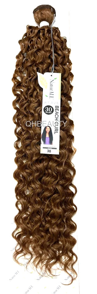 NaturAll Synthetic Long Curly Hair Extension Weave – Beach Curl 30"
