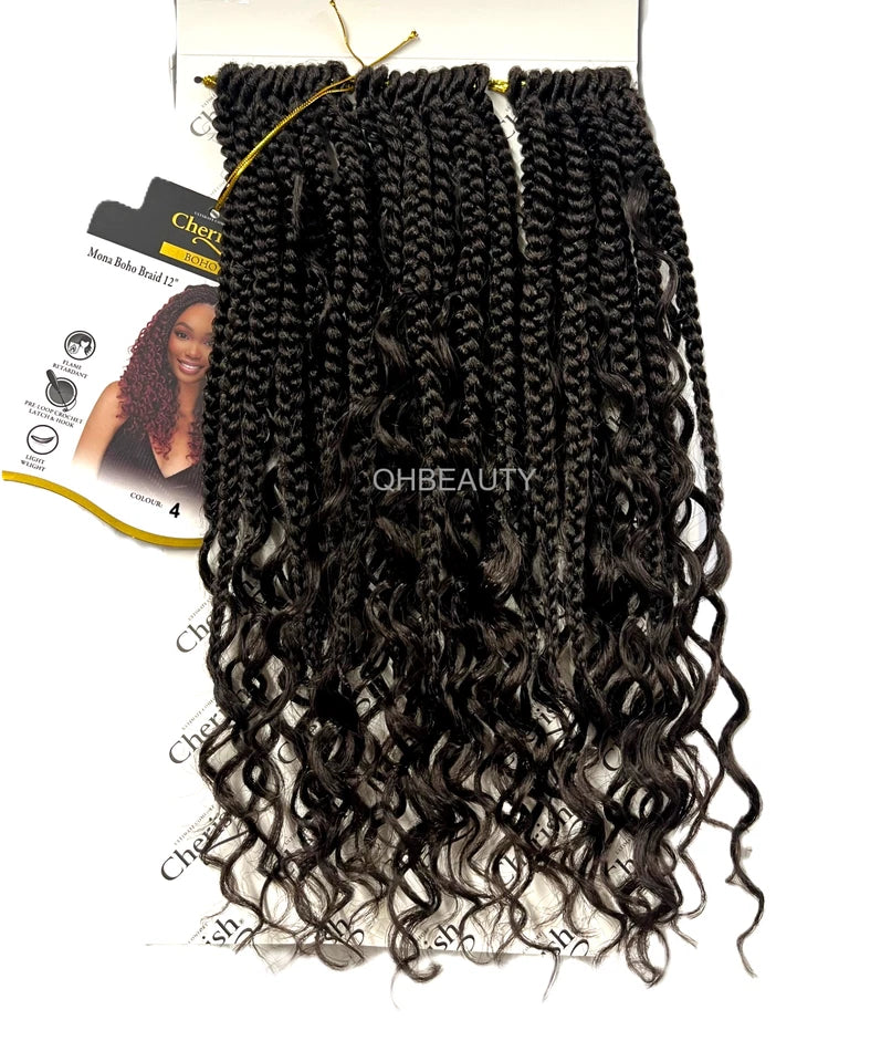 Cherish Synthetic Curly pre Loop Crochet Hair Extension - MONA BOHO BRAID 12