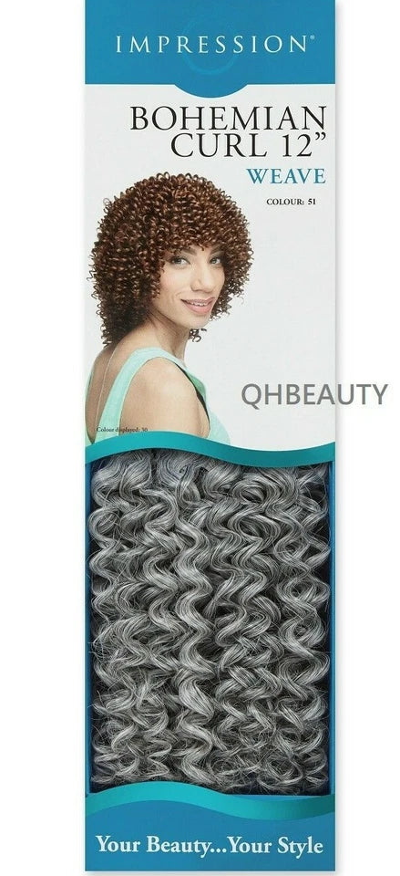 Impression Synthetic Short Curly Hair Extension Weave - BOHEMIAN CURL 12 INCH