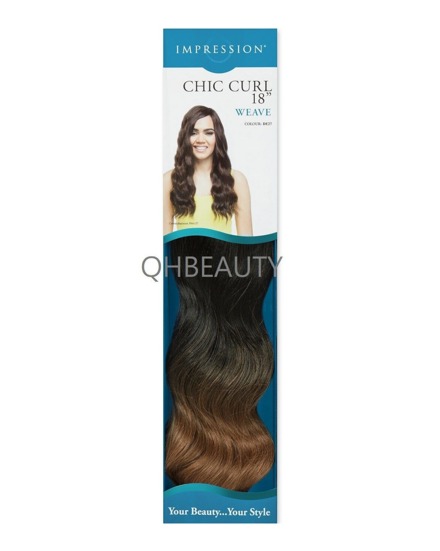 IMPRESSION SYNTHETIC BODY WAVE LONG HAIR EXTENSION WEAVE - CHIC CURL 18 INCH