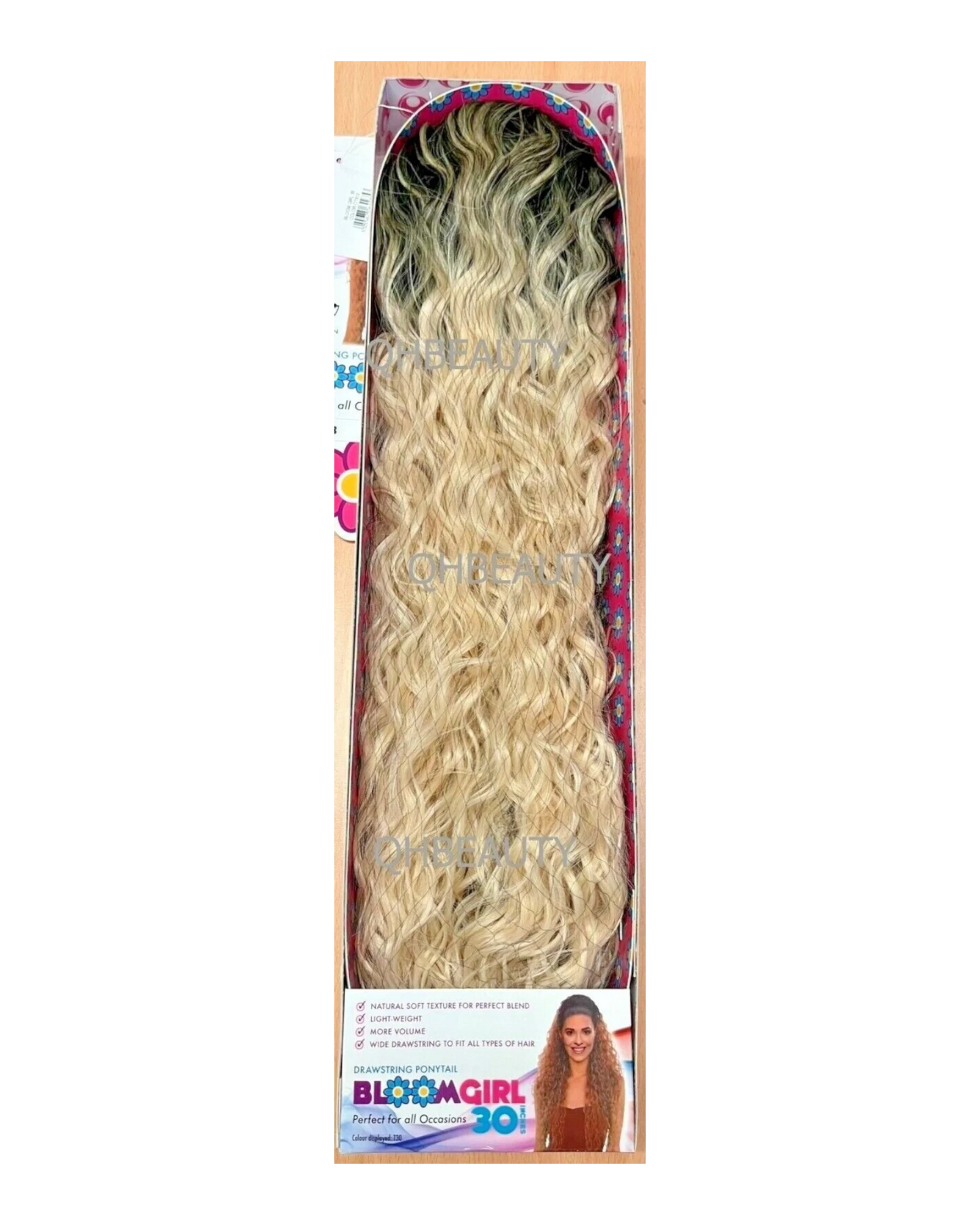 OBSESSION SYNTHETIC DRAWSTRING CURLY LONG HAIR PONYTAIL - BLOOM GIRL 30 INCH