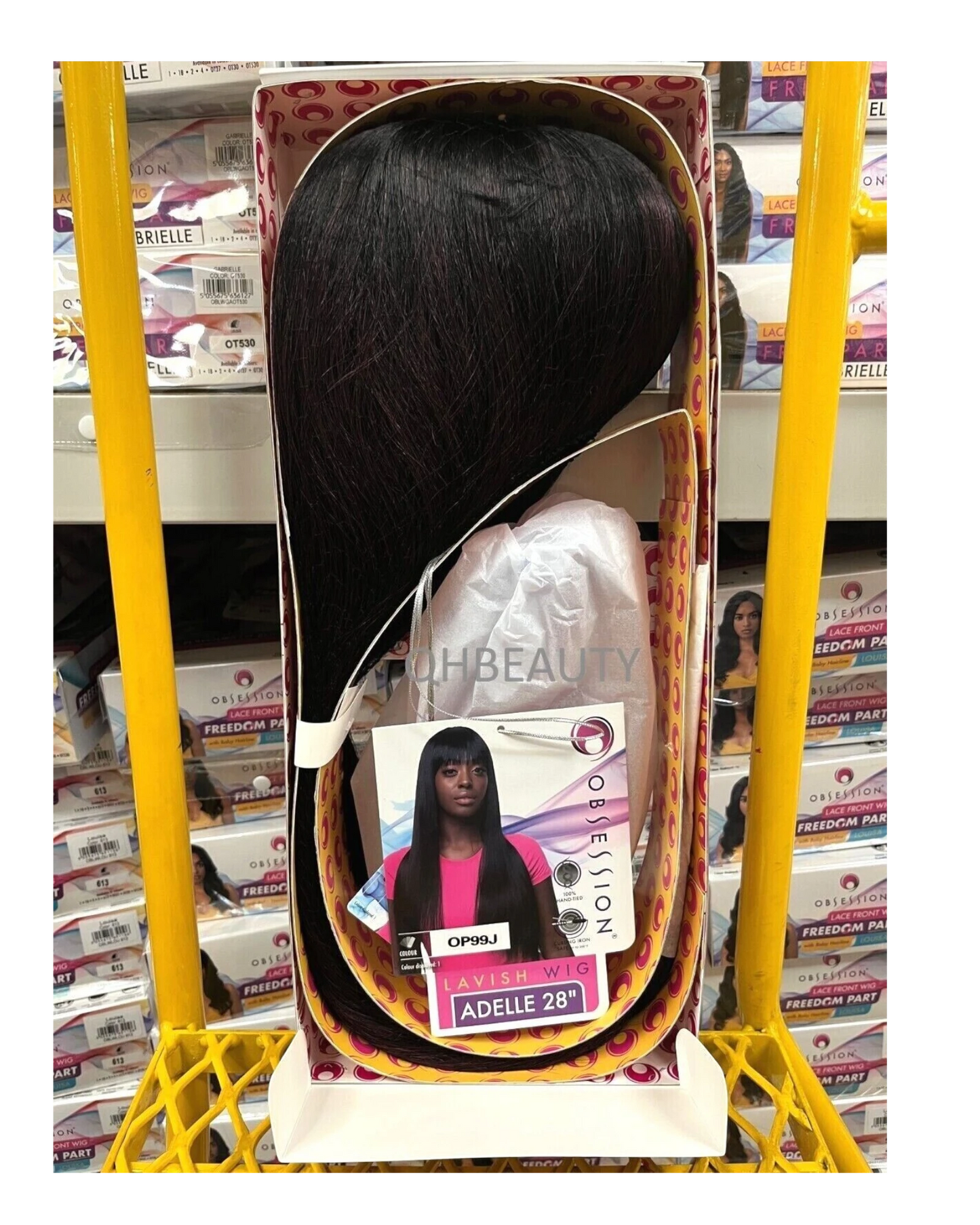 Obsession Synthetic Lavish Straight Long Hand Tied Hair Wig - ADELLE 28 INCHES