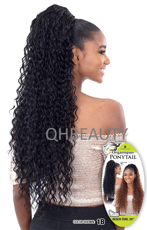 SNG Organique Synthetic Curly Drawstring Hair Ponytail - BEACH CURL 28 Inches