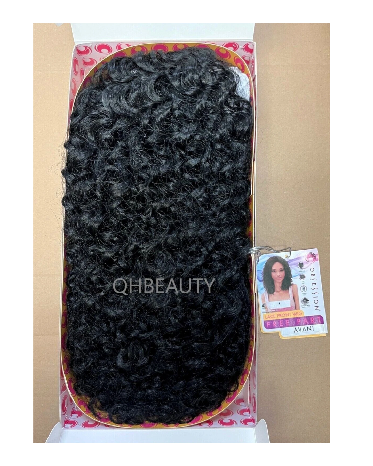 Obsession Synthetic Lace Front Free Part 100% Hand Tied Curly Hair Wig - AVANI