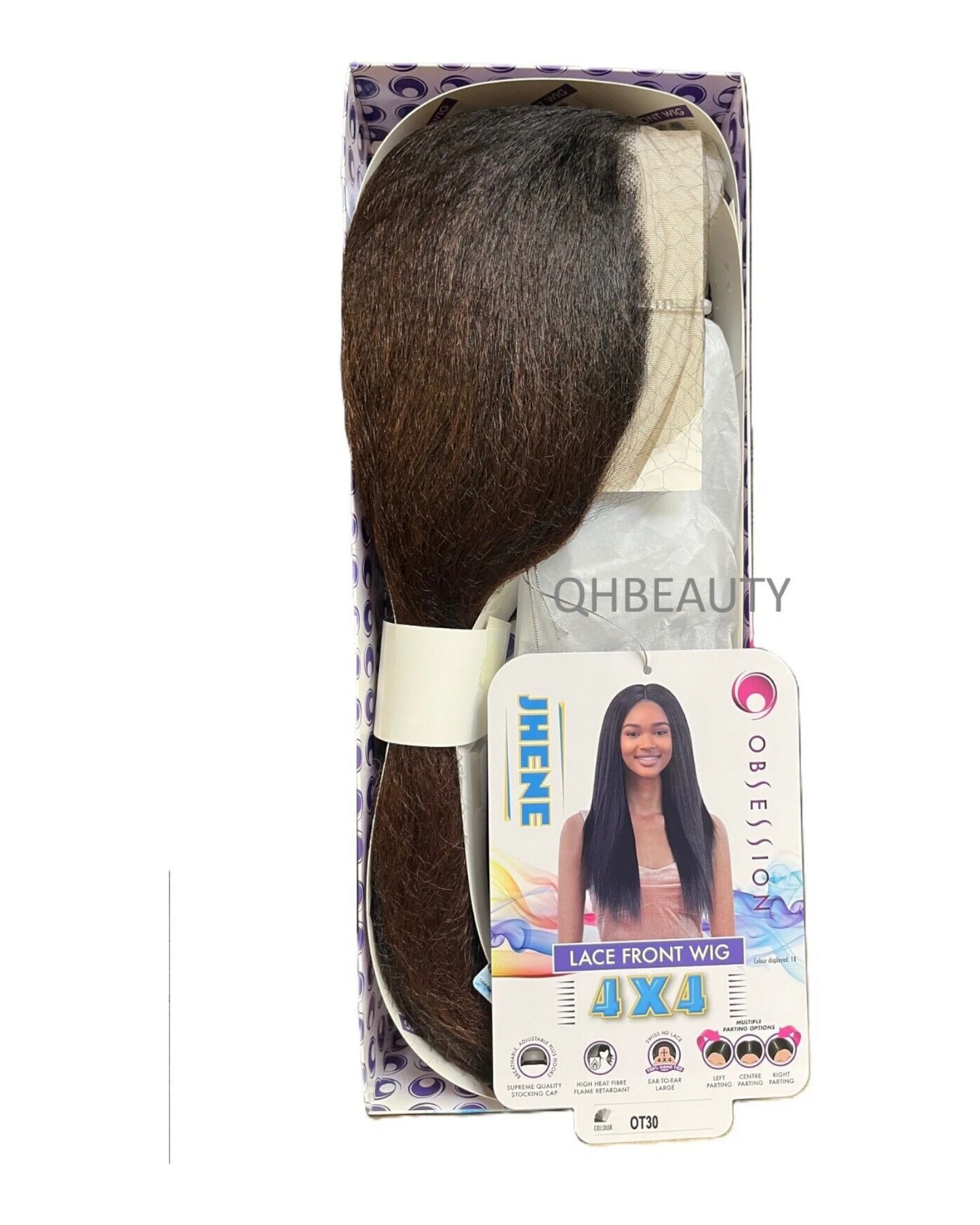 Obsession Synthetic Swiss HD 4x4 Lace Front Free Part Straight Hair Wig - JHENE