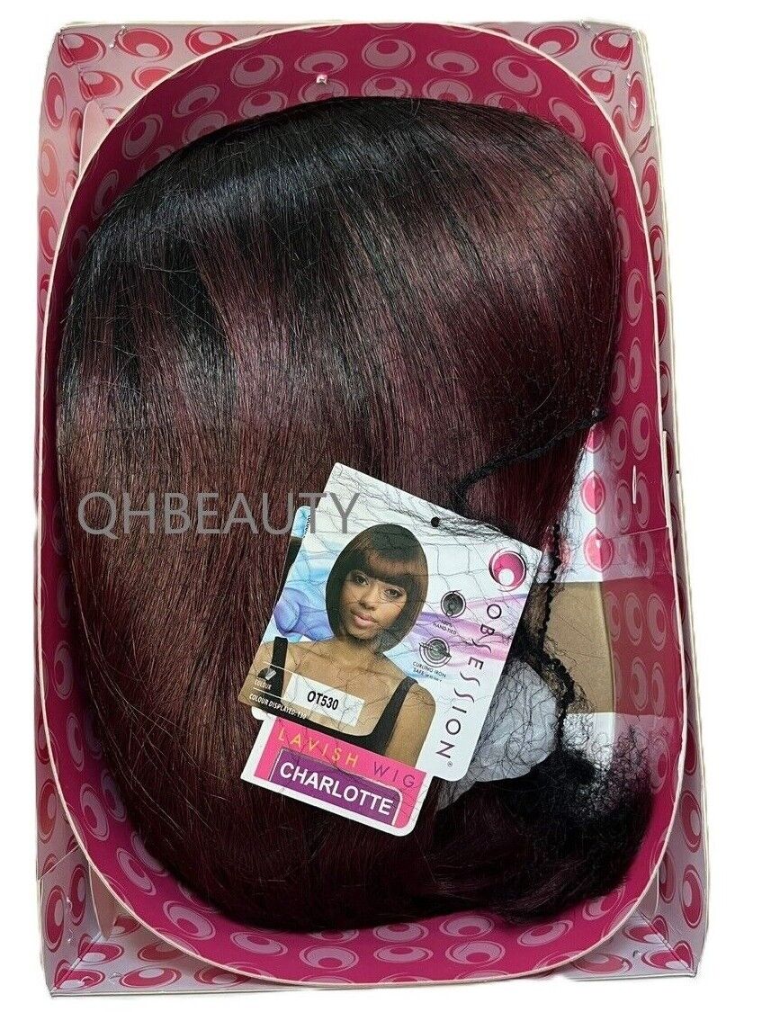 Obsession Synthetic Lavish Straight Bob Bangs 100% Hand Tied Hair Wig  CHARLOTTE