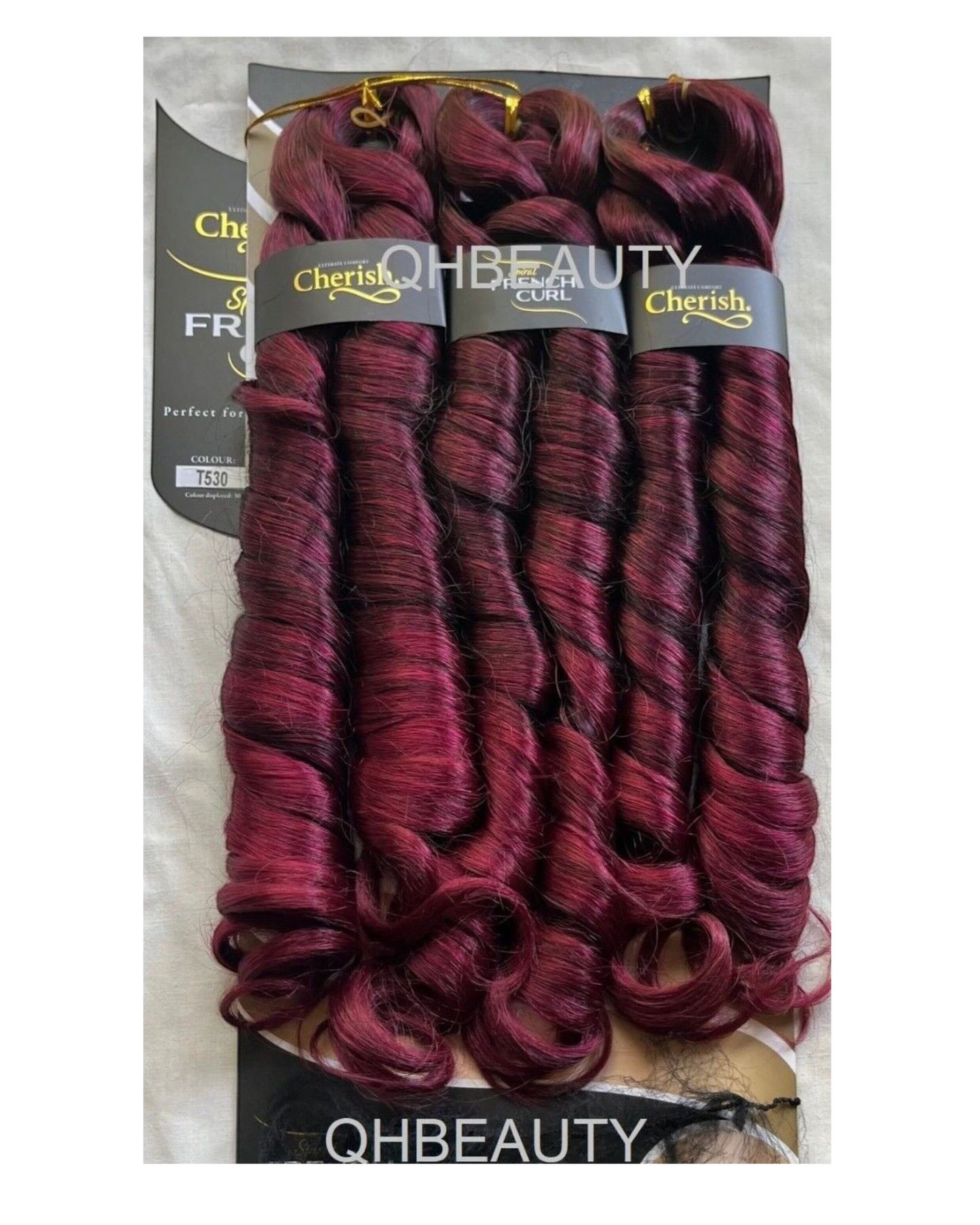 CHERISH SYNTHETIC CURLY HAIR EXTENSION BRAID - 3 x SPIRAL FRENCH CURL 28 INCHES