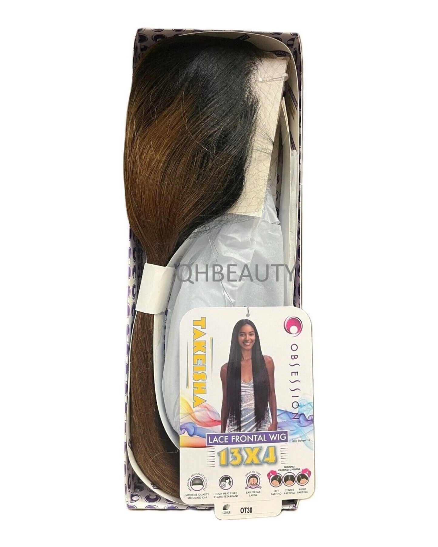 Obsession Synthetic Swiss HD Lace Front Free Part Long Yaki Hair Wig - TAKEISHA