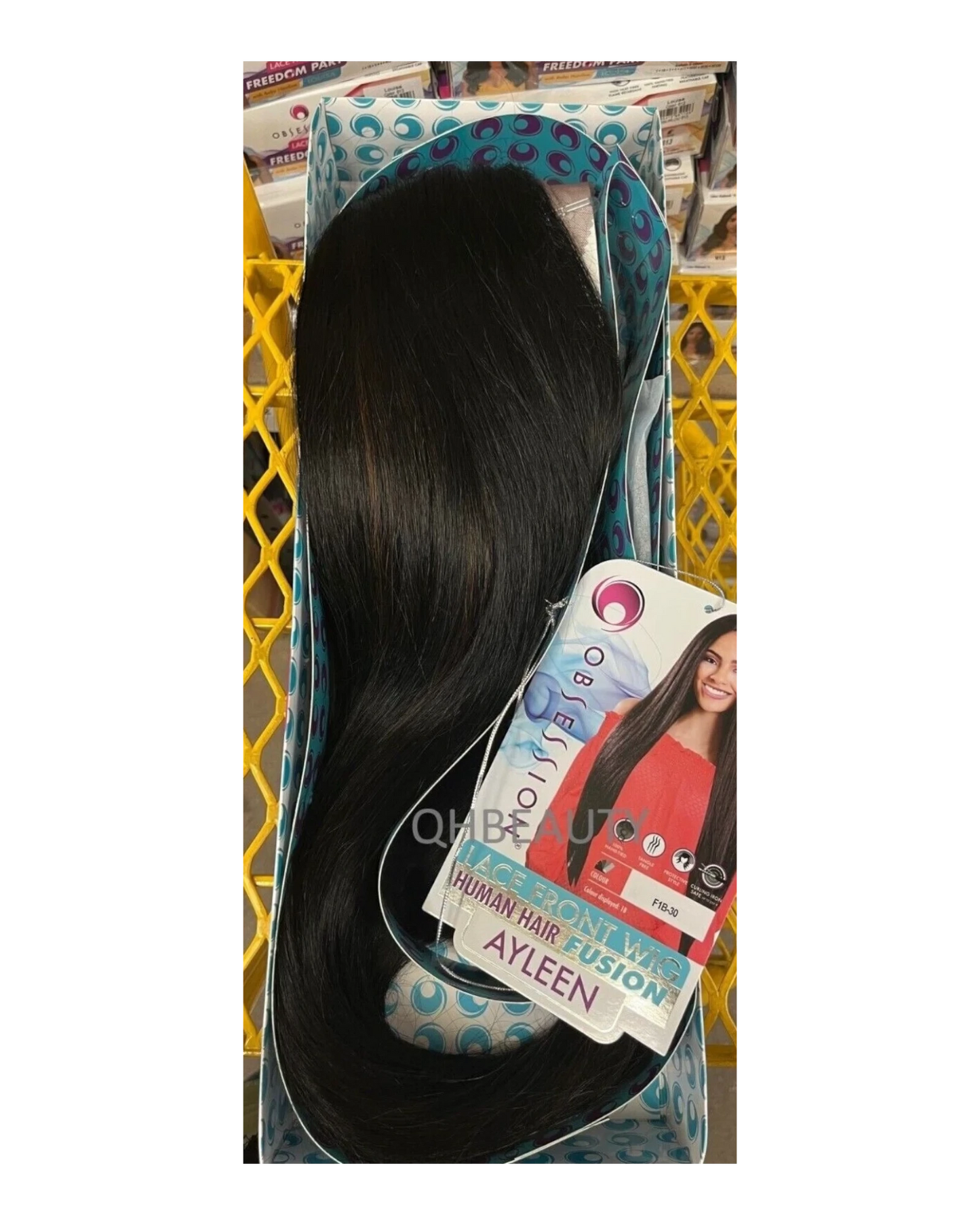 OBSESSION LACE FRONT HUMAN HAIR FUSION NATURAL TEXTURE & WAVE HAIR WIG - AYLEEN