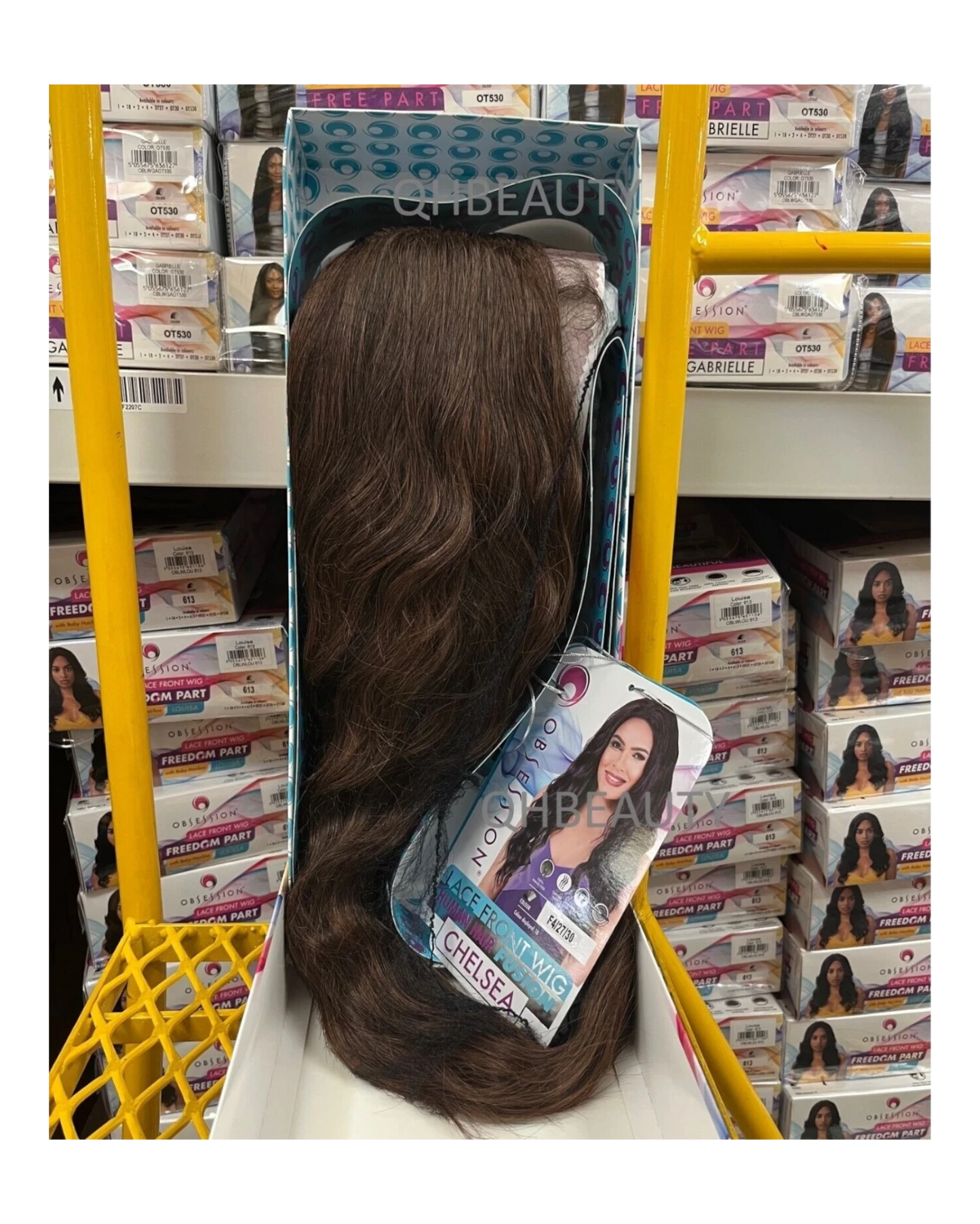 OBSESSION LACE FRONT HUMAN HAIR FUSION NATURAL BODWAVE CURLY HAIR WIG - CHELSEA