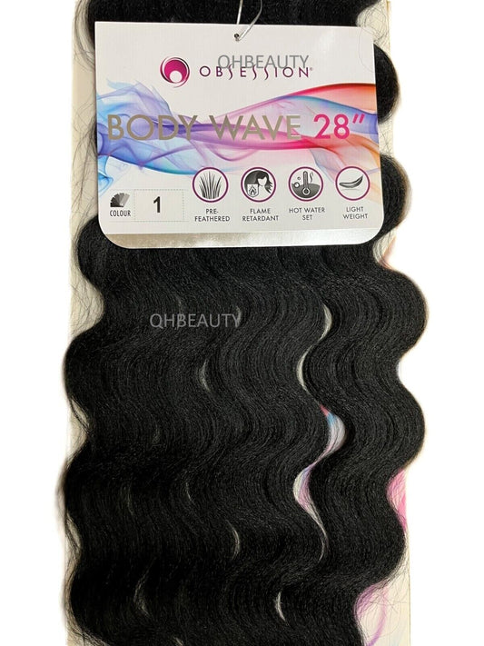 Obsession Synthetic Pre-Stretched Curly Braid Hair Extension - BODY WAVE 28 INCH