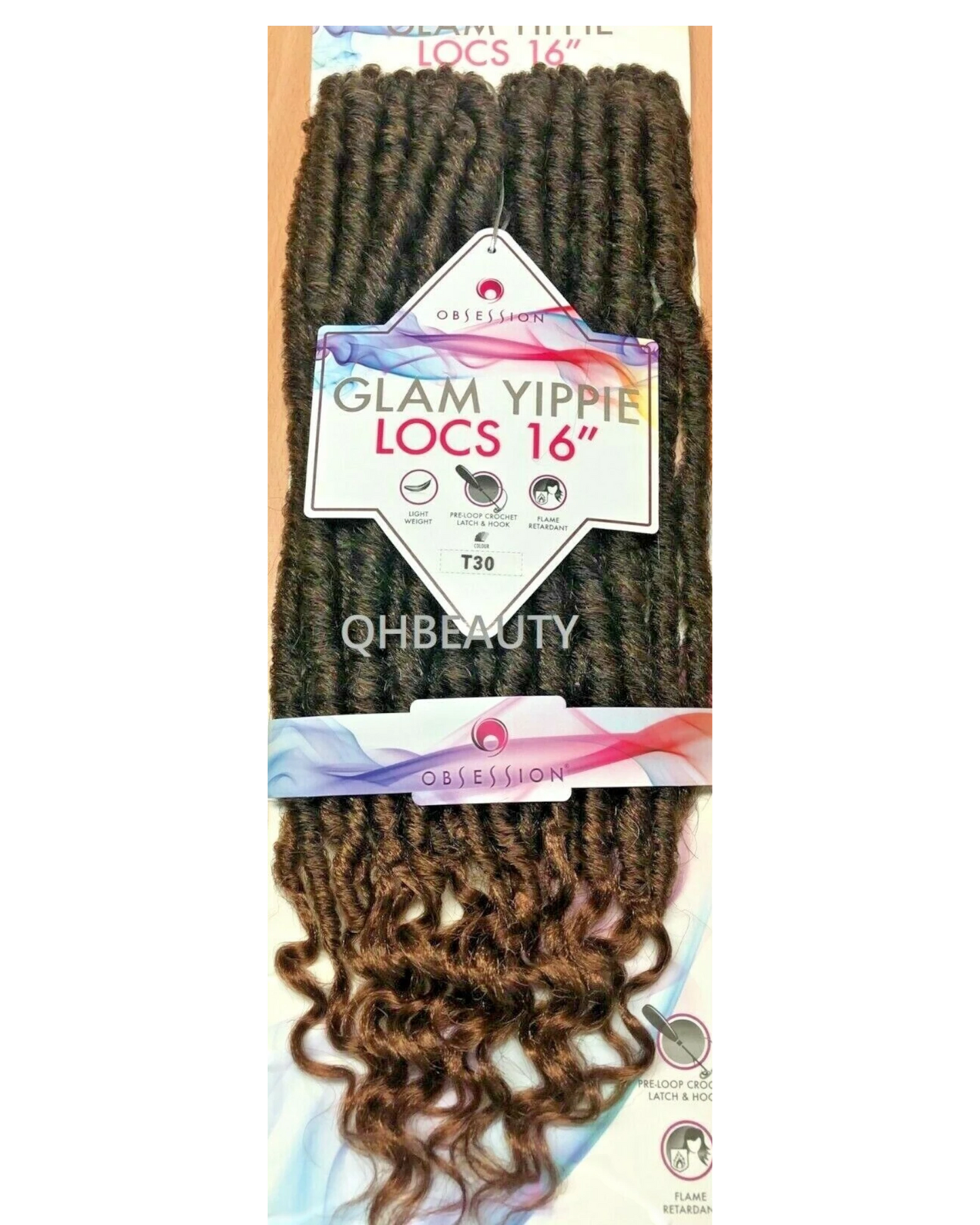 Obsession Synthetic Crochet Braid Hair Extension - Glam Yippie Locs 16 Inch