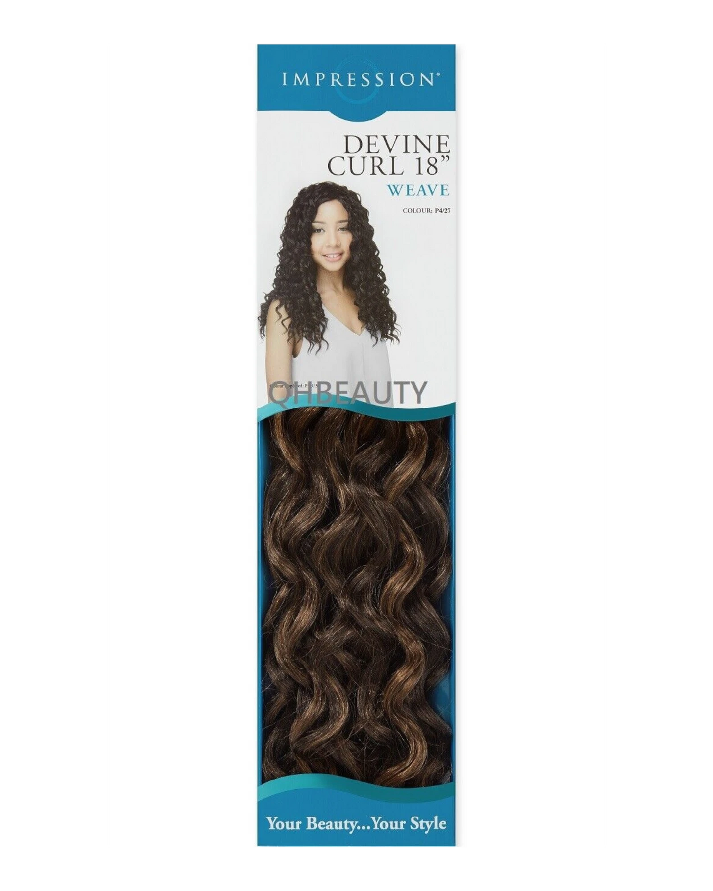 IMPRESSION SYNTHETIC CURLY LONG HAIR EXTENSION WEAVE - DEVINE CURL 18 INCH