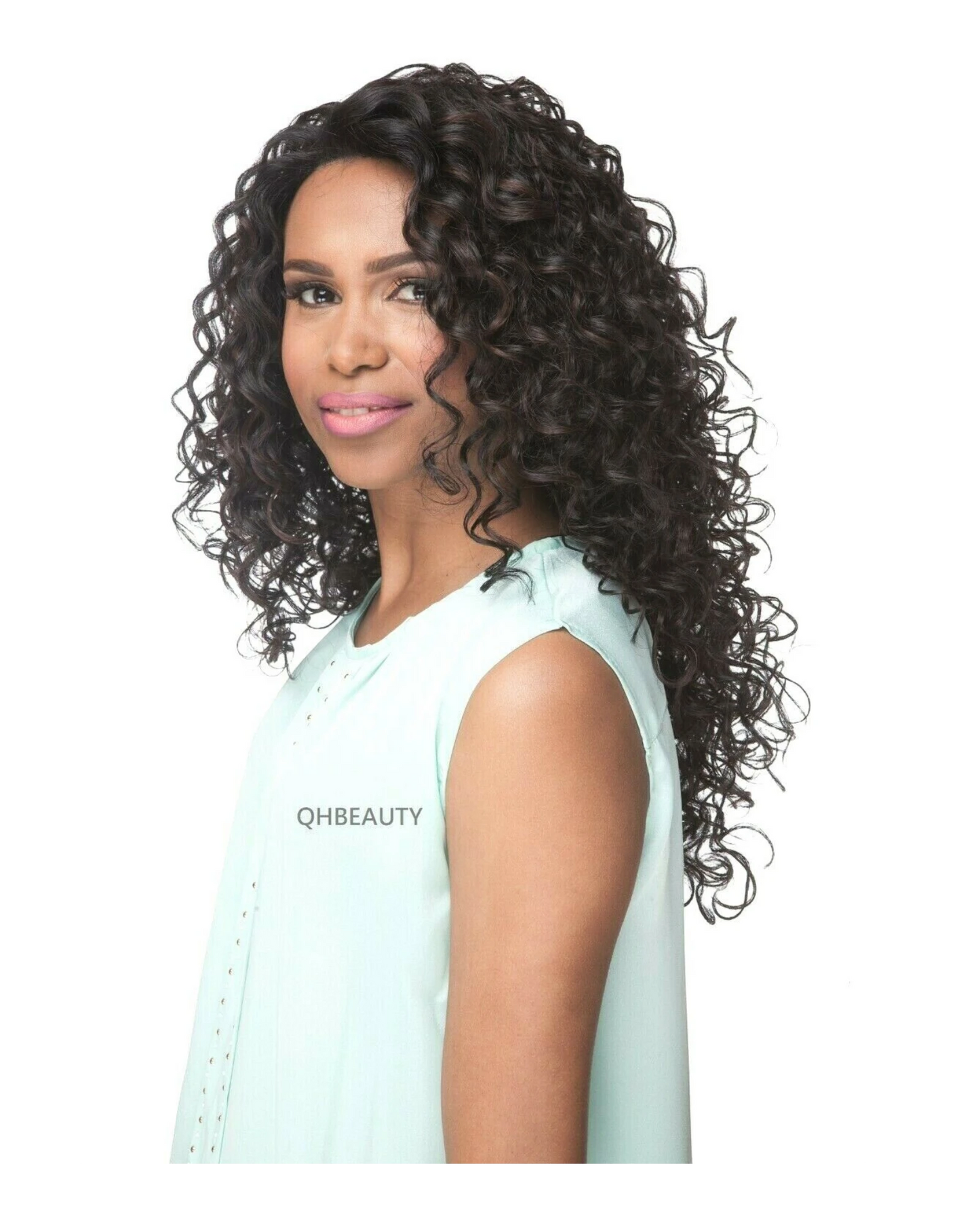 Impression Synthetic Natural Hair Line Long Curly Lace L Part Hair Wig - Emma