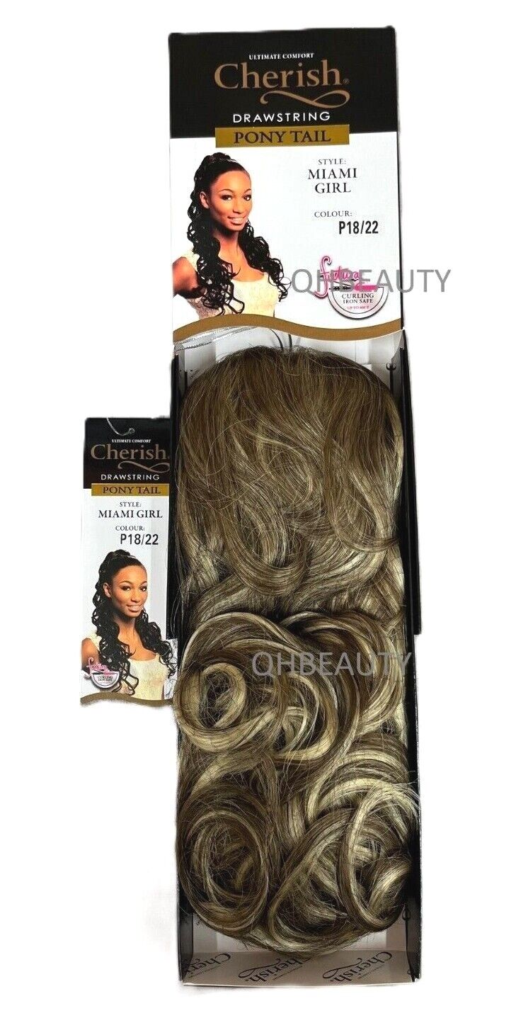 Cherish Synthetic Long Curly Drawstring Natural Hair Ponytail - Miami Girl