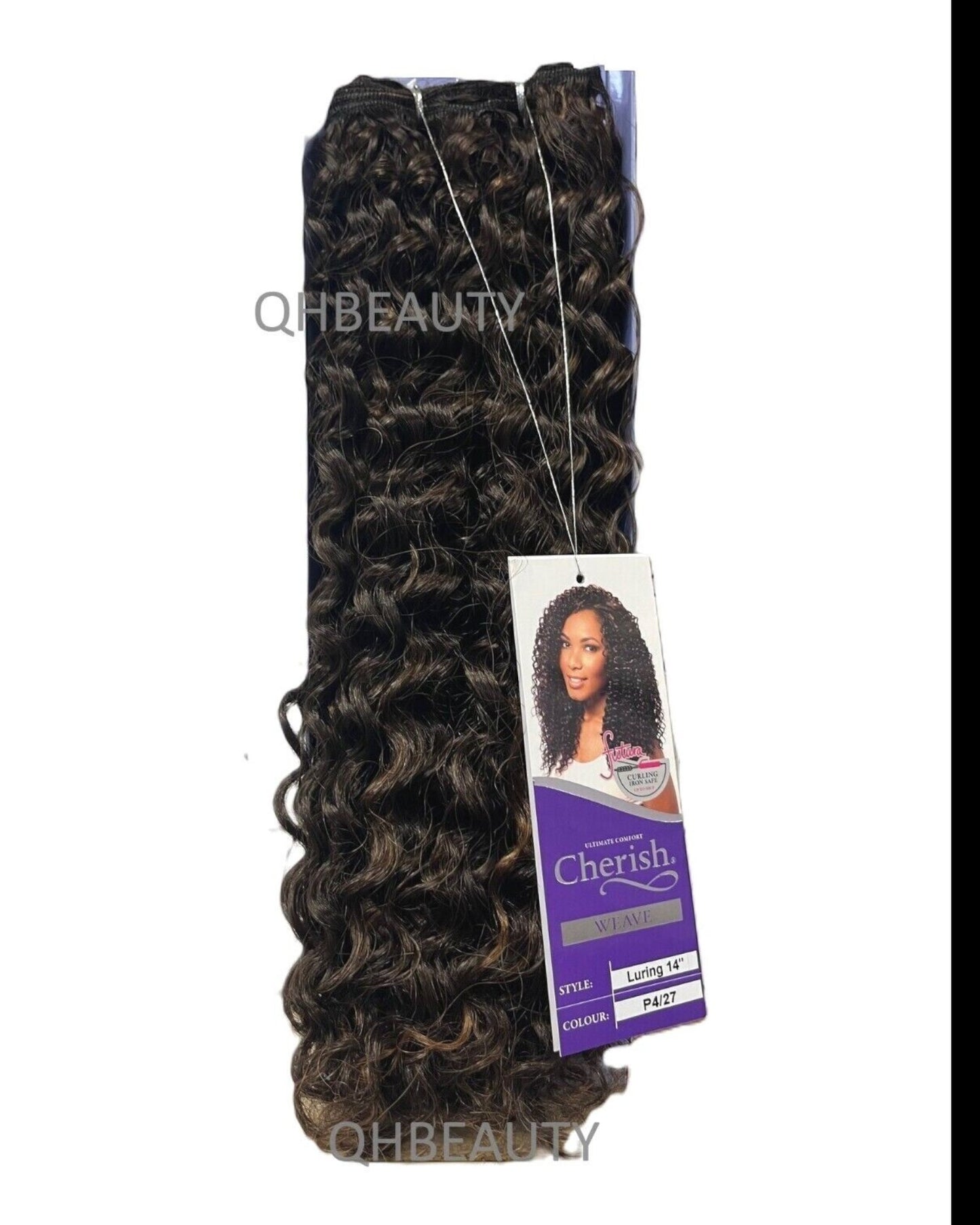CHERISH SYNTHETIC FUTURA LONG CURLY HAIR EXTENSION WEAVE - LURING 14 INCHES