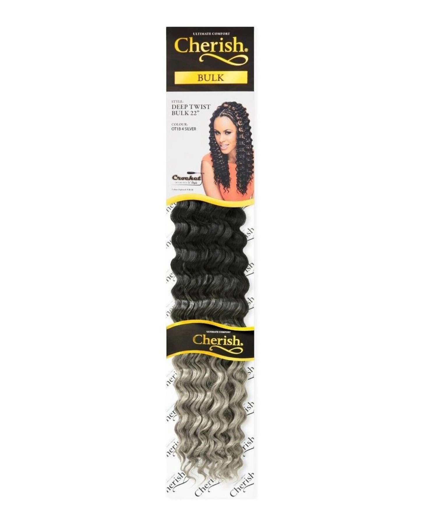 CHERISH SYNTHETIC BULK CROCHET CURLY HAIR EXTENSION BRAIDS - DEEP TWIST 22 INCH