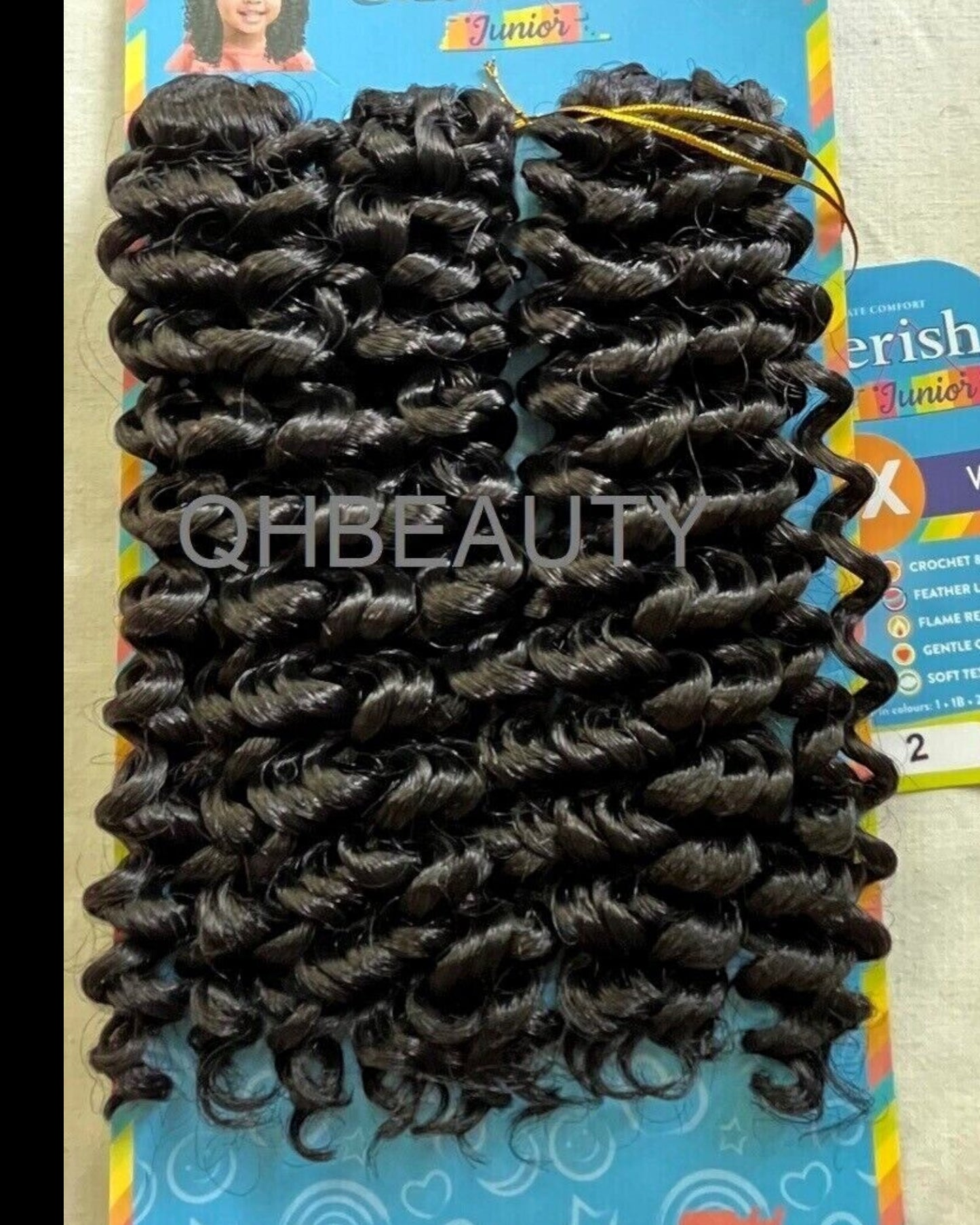 CHERISH SYNTHETIC JUNIOR KIDS CROCHET BRAID HAIR EXTENSION - 3 X WATER BULK 8''