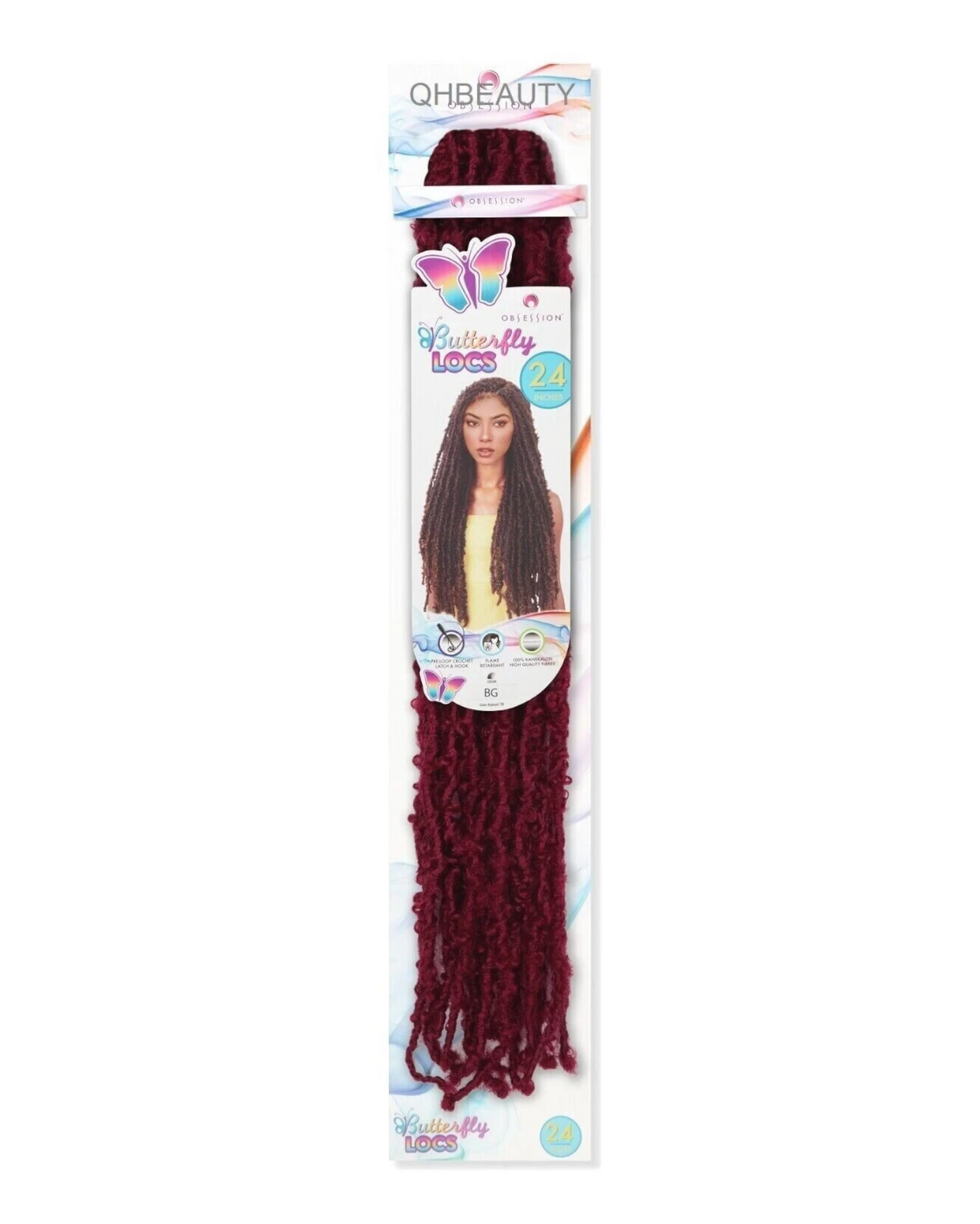 OBSESSION SYNTHETIC CROCHET HAIR EXTENSION PRE LOOP BRAID - BUTTERFLY LOC 24''