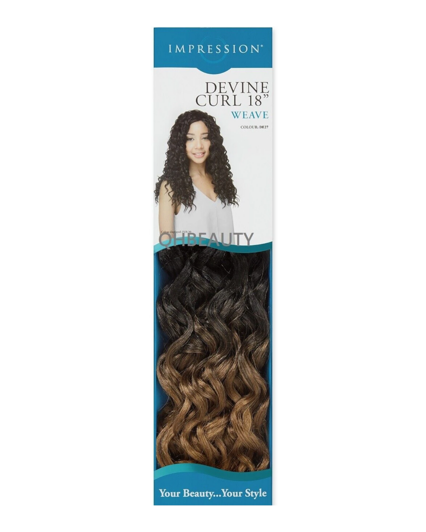IMPRESSION SYNTHETIC CURLY LONG HAIR EXTENSION WEAVE - DEVINE CURL 18 INCH