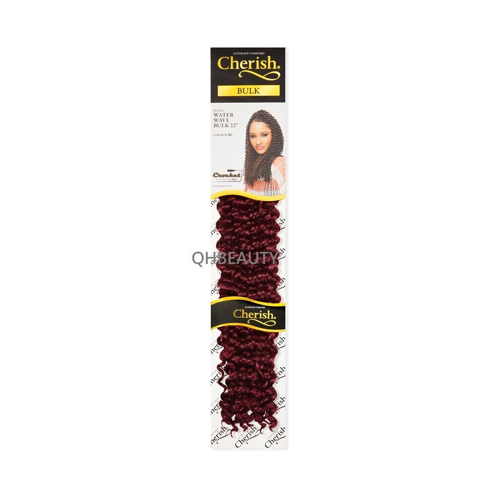 CHERISH SYNTHETIC BULK CROCHET BRAID TIGHT CURL HAIR EXTENSION - WATER WAVE 22"
