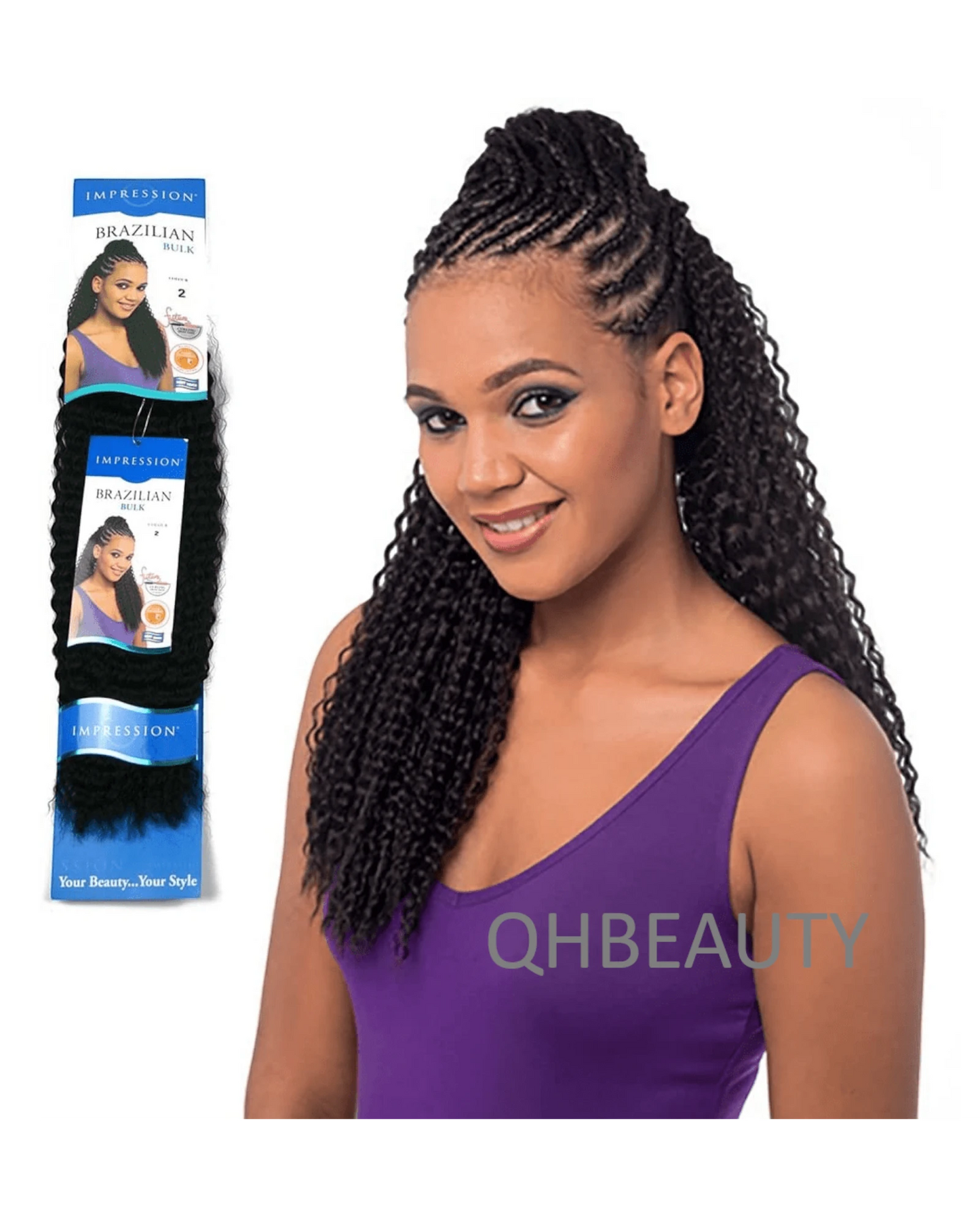 IMPRESSION SYNTHETIC CROCHET LONG HAIR EXTENSION BRAIDS - BRAZILIAN 20 INCH