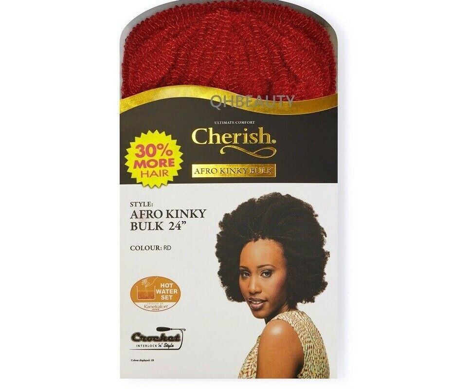 CHERISH SYNTHETIC BULK BRAIDING CROCHET NEW HAIR EXTENSIONS - AFRO KINKY 24 INCH