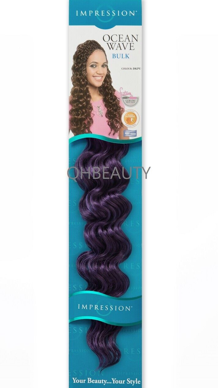 IMPRESSION SYNTHETIC HAIR EXTENSION CROCHET CURLY BRAID - OCEAN WAVE 20 INCH