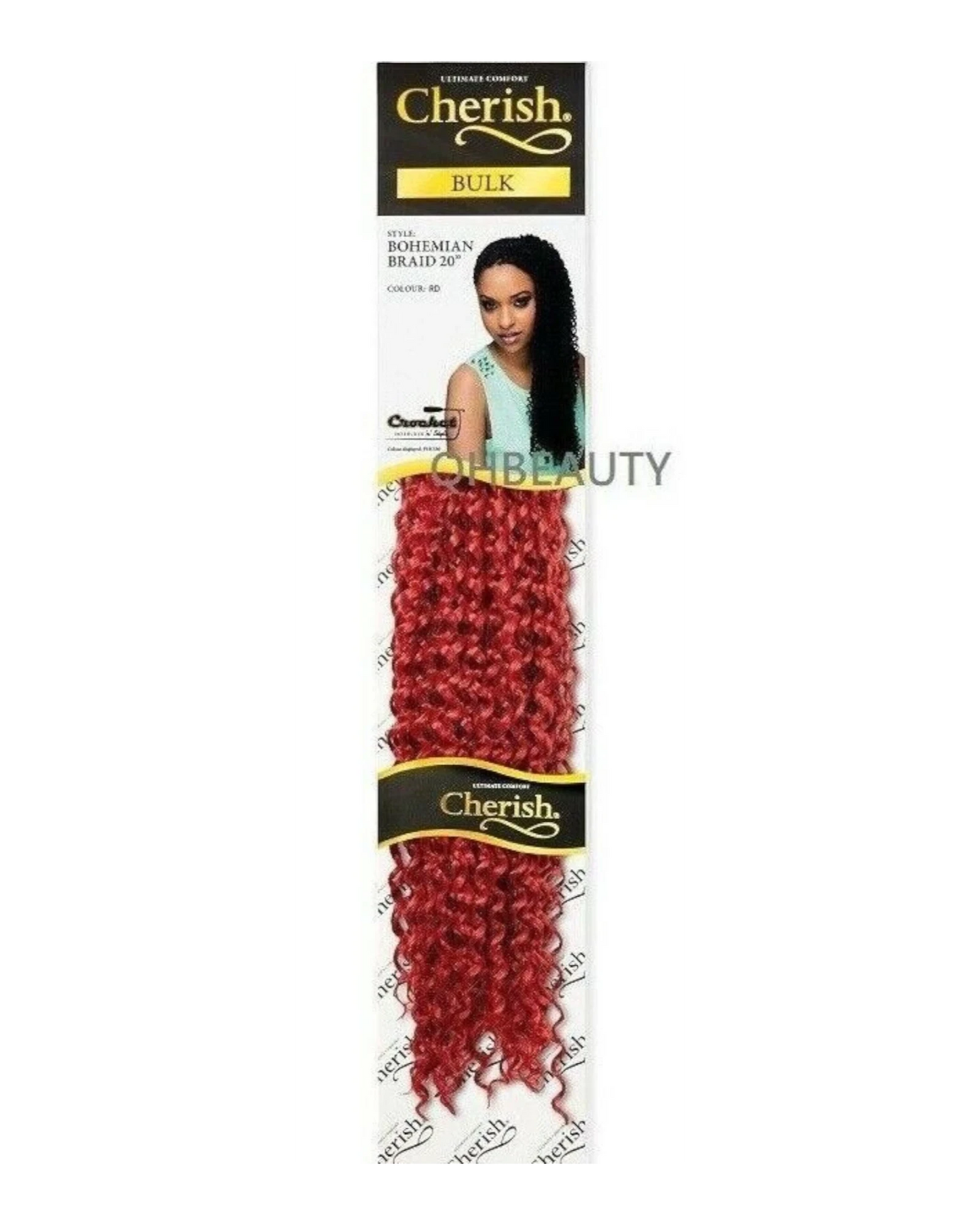 CHERISH SYNTHETIC CROCHET CURLY HAIR EXTENSION BRAID - BOHEMIAN BULK 20 INCH