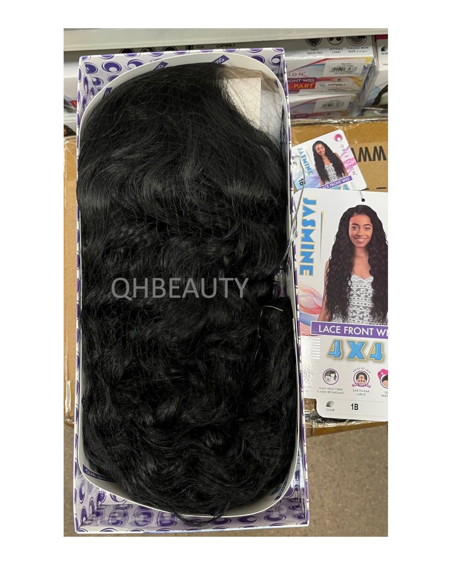 Obsession Synthetic Swiss HD 4x4 Lace Front Free Part Curly Hair Wig - JASMINE
