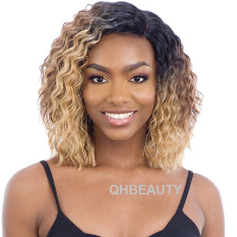 FREETRESS EQUAL SYNTHETIC 5 INCH LACE PART SHORT CURLY HAIR WIG - VANORA