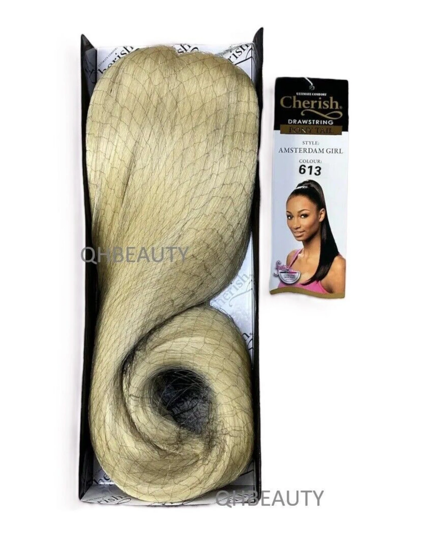 Cherish Synthetic Straight Drawstring Long Natural Ponytail - Amsterdam Girl