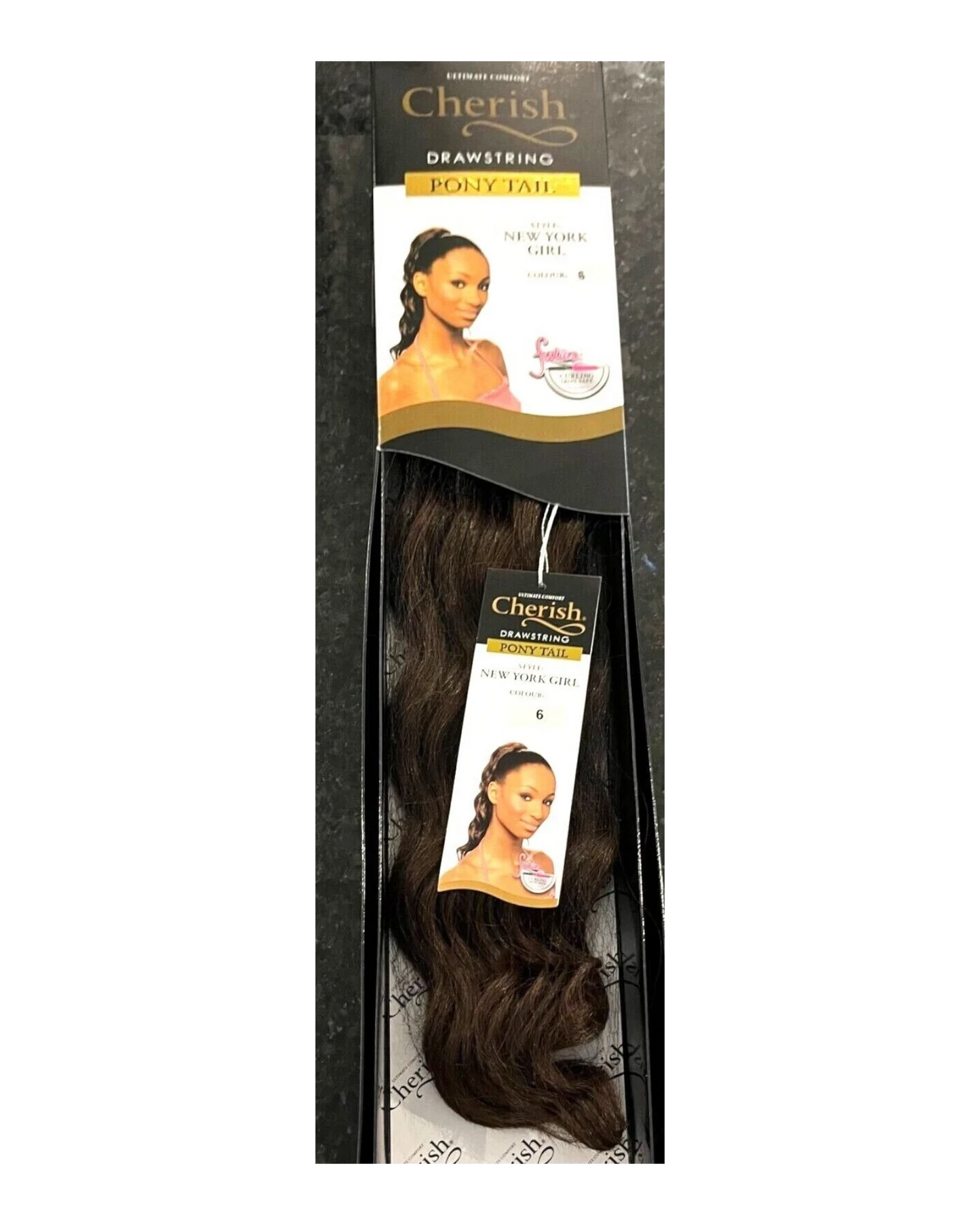Cherish Synthetic Drawstring Long Curly Hair Extension Ponytail - New York Girl